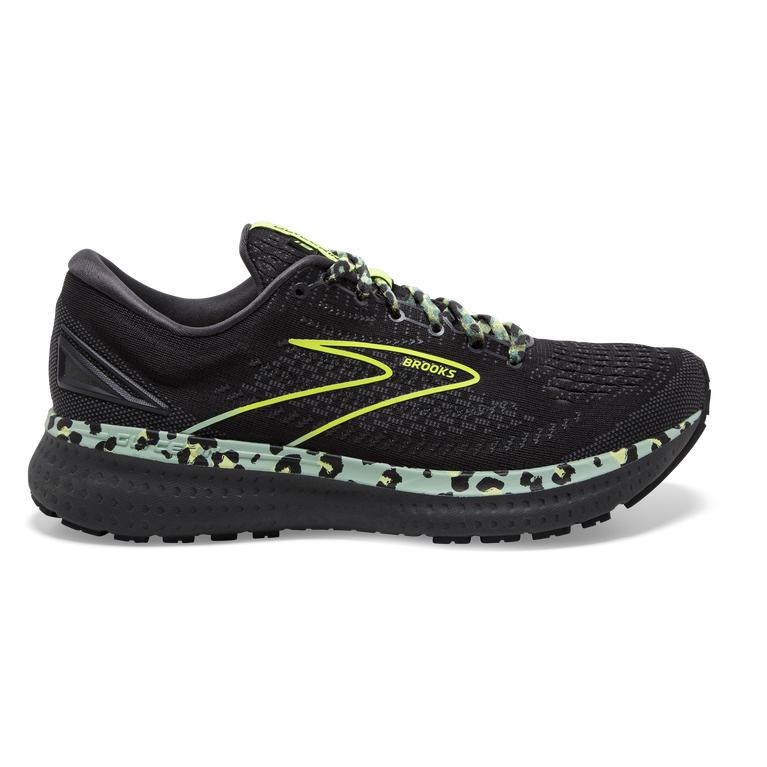 Brooks Glycerin 19 Road Running Shoes - Women's - Black/Ebony/grey Charcoal/Nightlife/green Yellow (